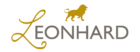 Das Logo des Weingut Leonhard mit Schriftzug unter dem goldenen Löwen.